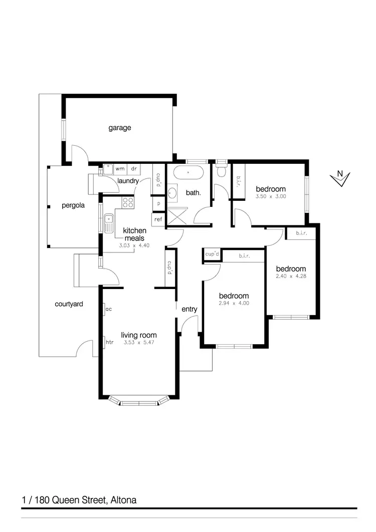 Floorplan of Homely unit listing, 1/180 Queen Street, Altona VIC 3018
