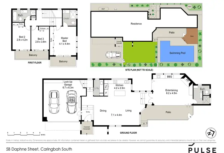 Floorplan of Homely semi-detached listing, 5B Daphne Street, Caringbah South NSW 2229