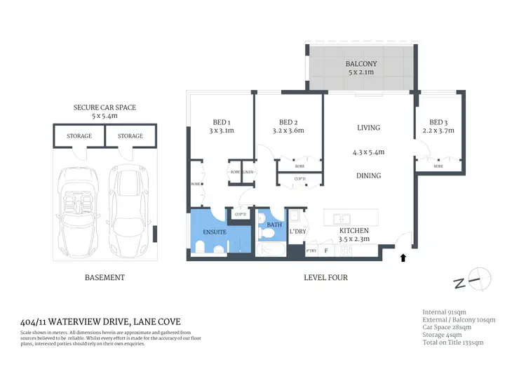 Floorplan of Homely apartment listing, 404/11 Waterview Drive, Lane Cove NSW 2066