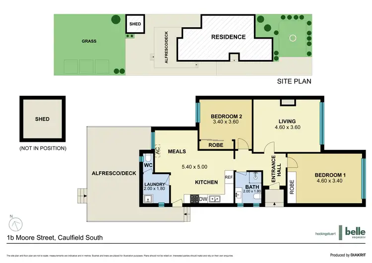 Floorplan of Homely semi-detached listing, 1B Moore Street, Caulfield South VIC 3162