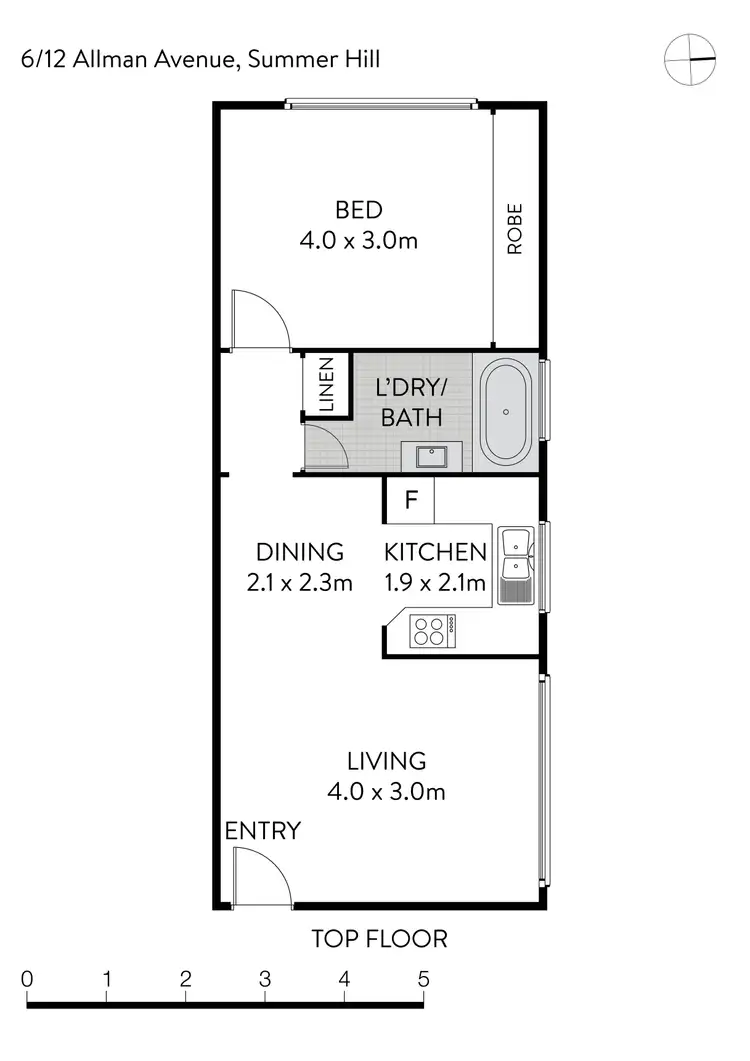 Floorplan of Homely apartment listing, 6/12 Allman Avenue, Summer Hill NSW 2130