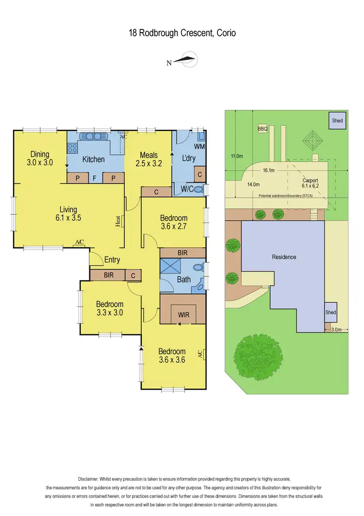 Floorplan of Homely house listing, 18 Rodbrough Crescent, Corio VIC 3214