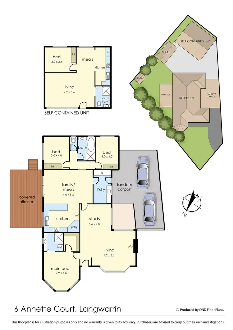 Floorplan of Homely house listing, 6 Annette Court, Langwarrin VIC 3910