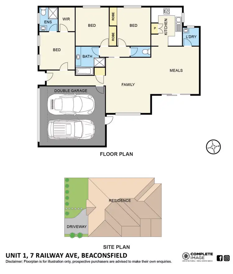 Floorplan of Homely unit listing, 1/7 Railway Avenue, Beaconsfield VIC 3807
