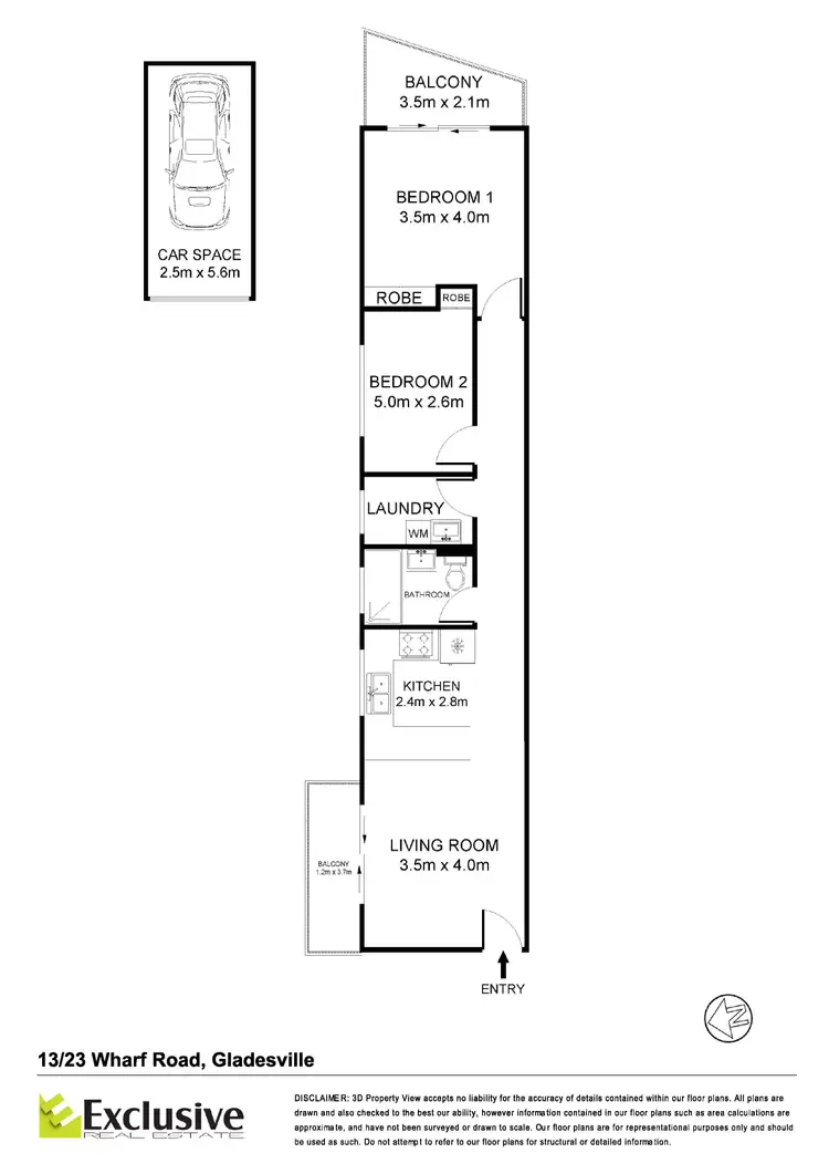 Floorplan of Homely unit listing, 13/23 Wharf Road, Gladesville NSW 2111