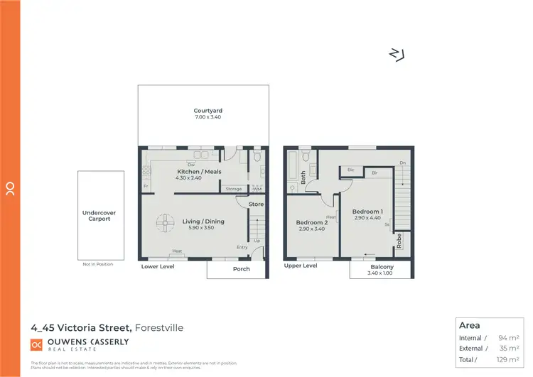 Floorplan of Homely townhouse listing, 4/45 Victoria Street, Forestville SA 5035