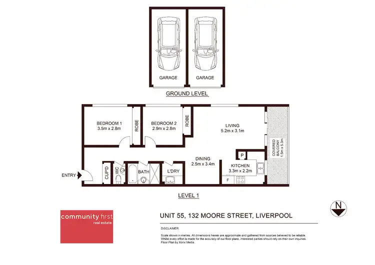 Floorplan of Homely unit listing, 55/132 Moore Street, Liverpool NSW 2170