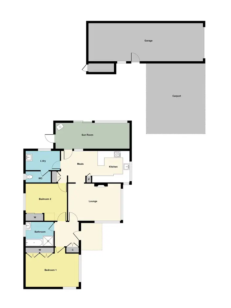 Floorplan of Homely house listing, 25 Rinford Street, Maryborough VIC 3465