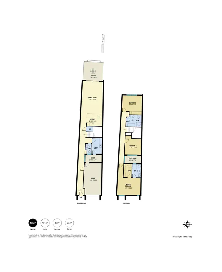 Floorplan of Homely townhouse listing, 2/8 Kerry Street, Campbelltown SA 5074