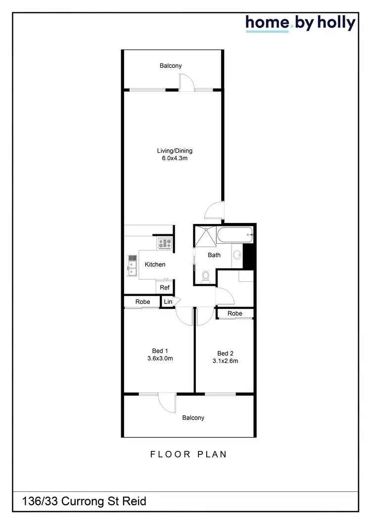 Floorplan of Homely apartment listing, 136/33 Currong Street, Reid ACT 2612