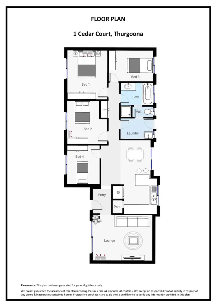 Floorplan of Homely house listing, 1 Cedar Court, Thurgoona NSW 2640