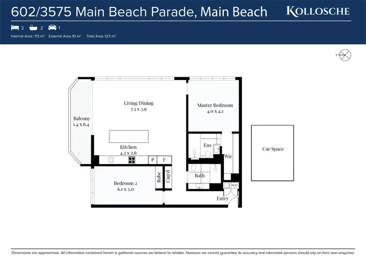 Floorplan of Homely apartment listing, 602/3575 Main Beach Parade, Main Beach QLD 4217