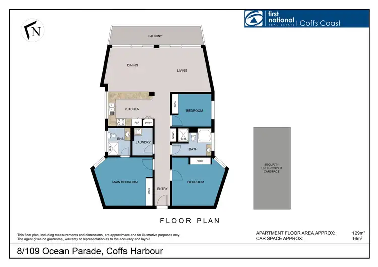 Floorplan of Homely apartment listing, 8/109 Ocean Parade, Coffs Harbour NSW 2450