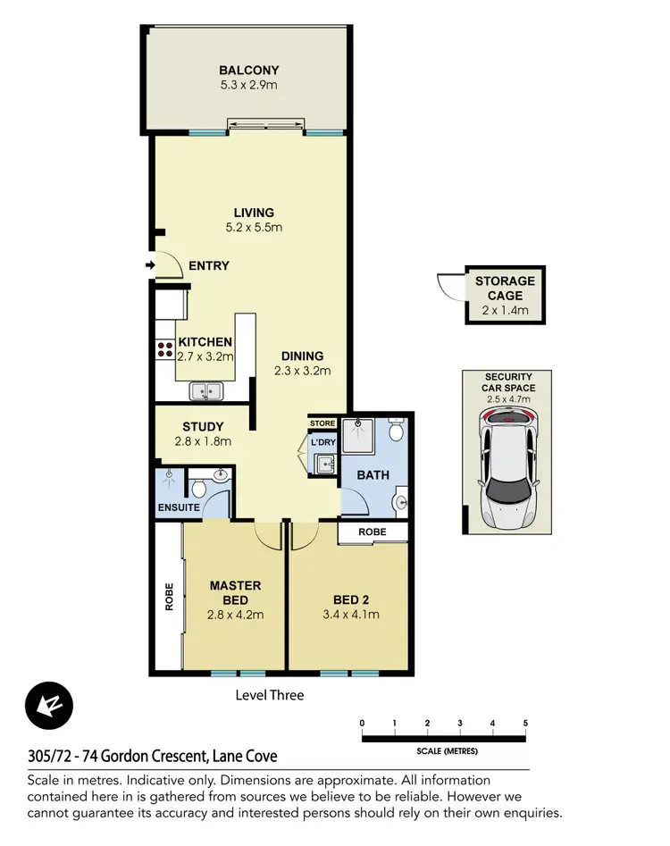 Floorplan of Homely apartment listing, 305/72-74 Gordon Crescent, Lane Cove NSW 2066