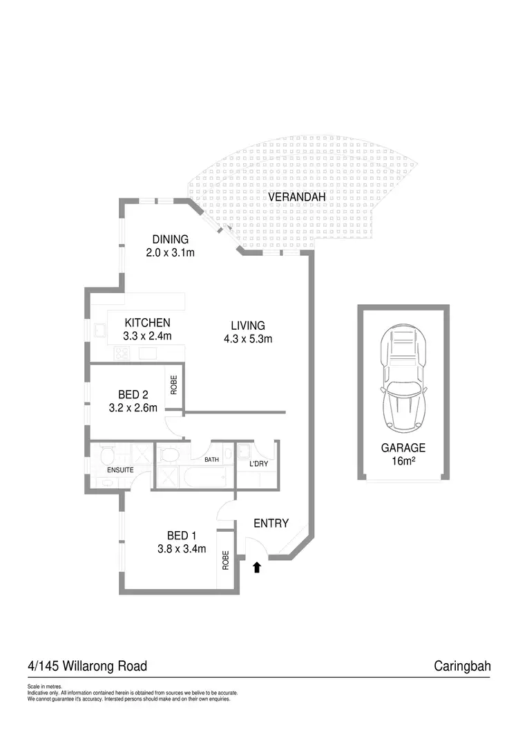 Floorplan of Homely apartment listing, 4/145 Willarong Road, Caringbah NSW 2229