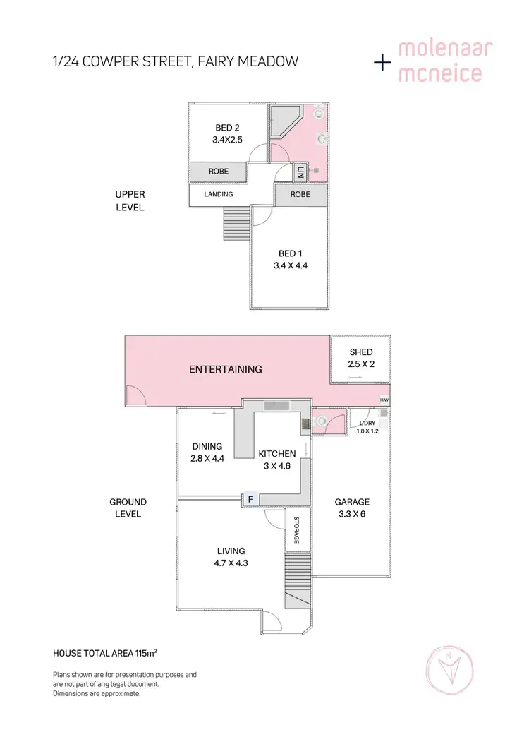 Floorplan of Homely townhouse listing, 1/24 Cowper Street, Fairy Meadow NSW 2519