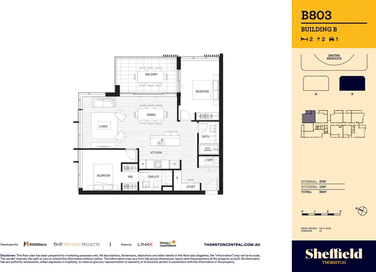 Floorplan of Homely apartment listing, 803/10 Aviators Way, Penrith NSW 2750