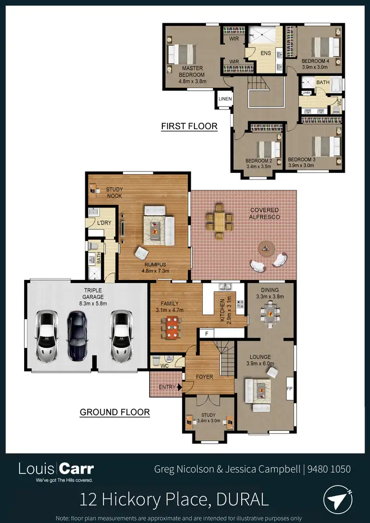 Floorplan of Homely house listing, 12 Hickory Place, Dural NSW 2158
