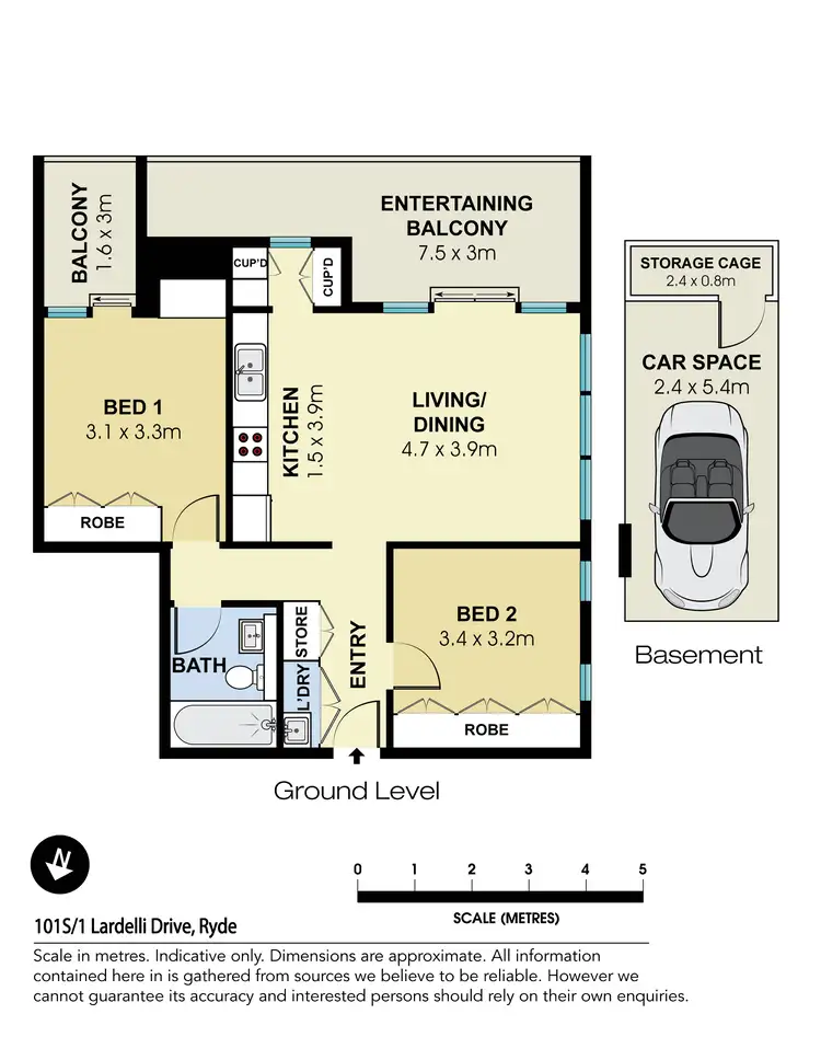 Floorplan of Homely apartment listing, 101s/1 Lardelli Drive, Ryde NSW 2112