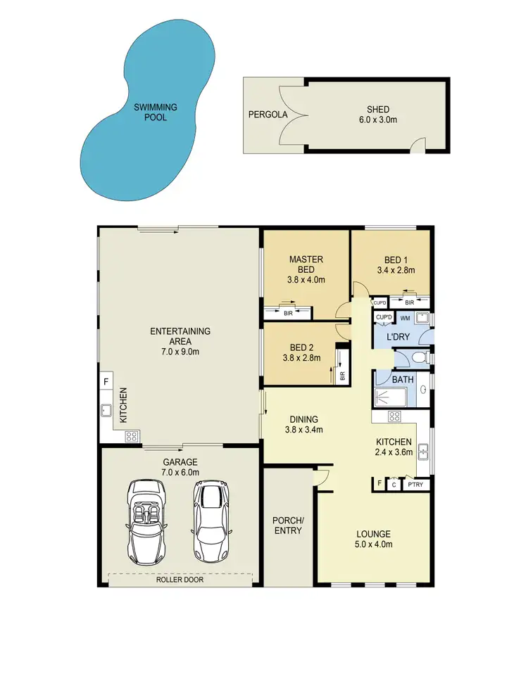 Floorplan of Homely house listing, 6 Sorell Court, Keilor Downs VIC 3038