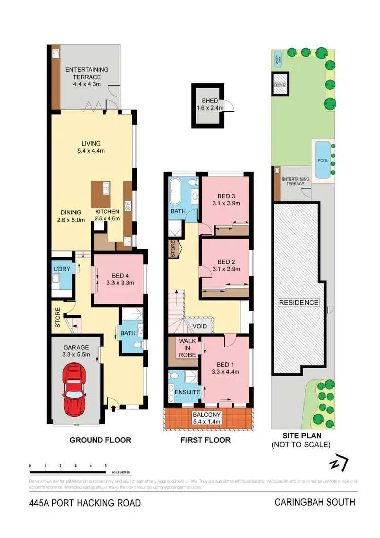 Floorplan of Homely semi-detached listing, 445A Port Hacking Road, Caringbah South NSW 2229