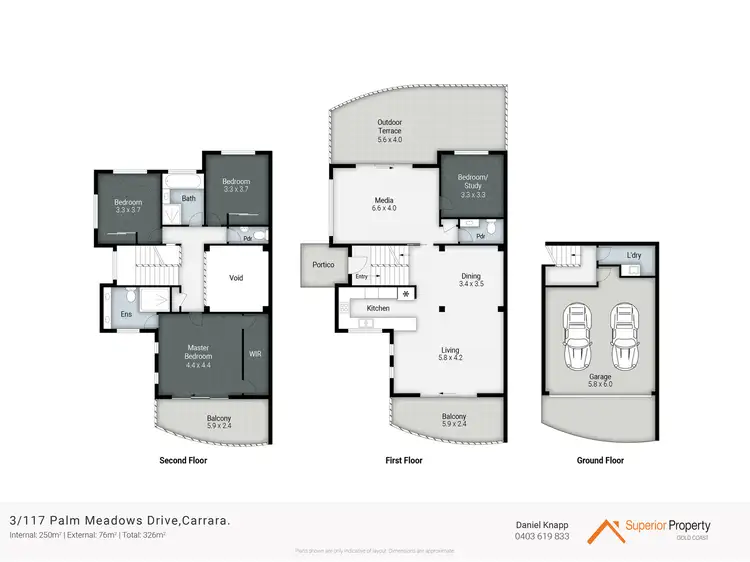 Floorplan of Homely townhouse listing, 3/117 Palm Meadows Drive, Carrara QLD 4211