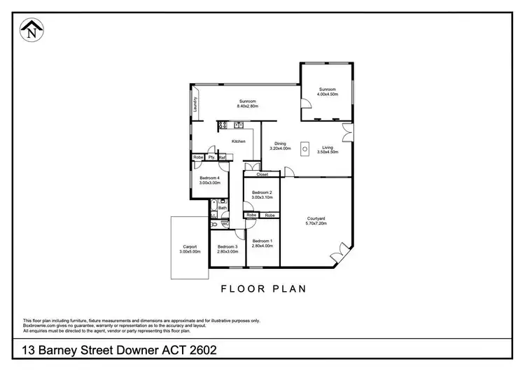 Floorplan of Homely house listing, 13 Barney Street, Downer ACT 2602