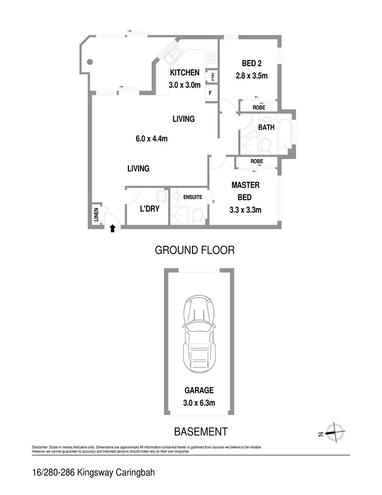 Floorplan of Homely apartment listing, 16/280 Kingsway, Caringbah NSW 2229