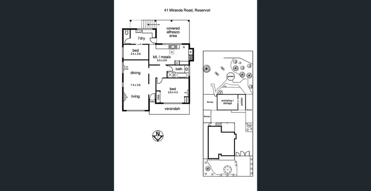 Floorplan of Homely house listing, 41 Miranda Road, Reservoir VIC 3073