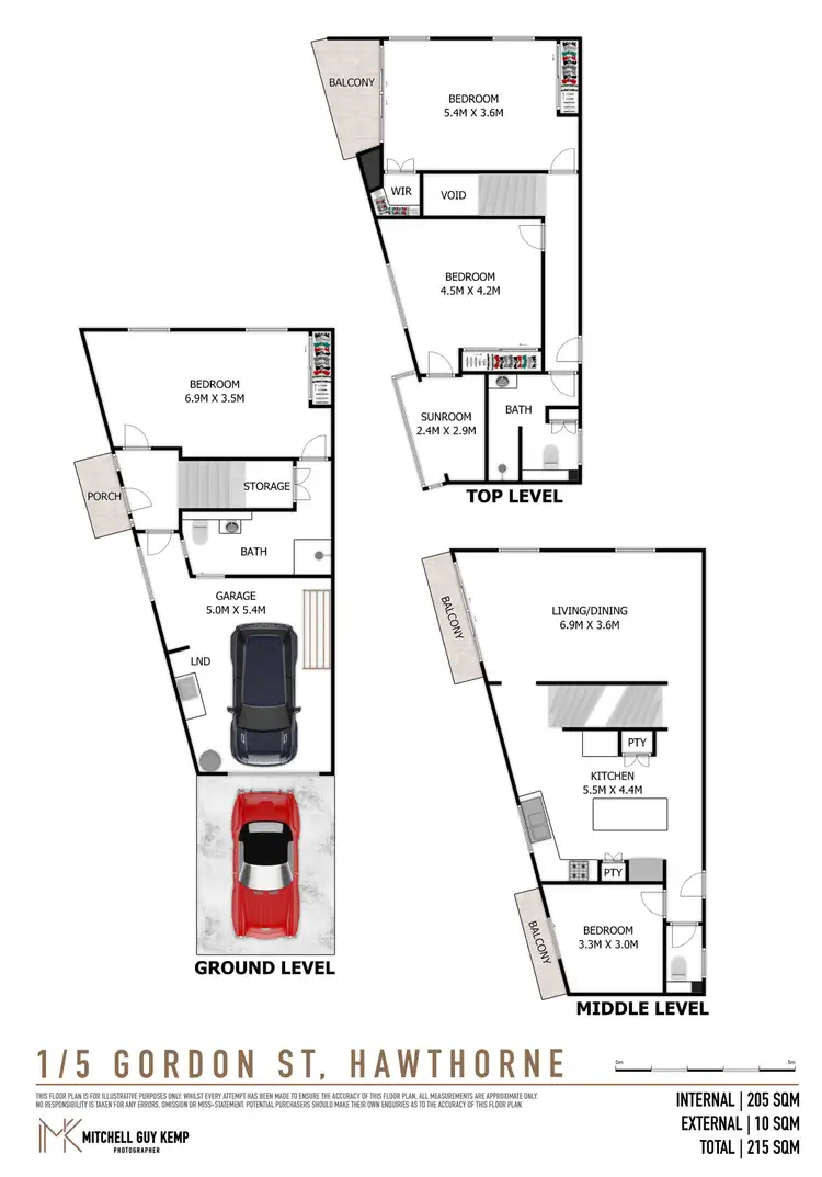 Floorplan of Homely apartment listing, 1/5 Gordon Street, Hawthorne QLD 4171