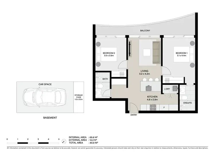 Floorplan of Homely apartment listing, 709/4 Joseph Road, Footscray VIC 3011