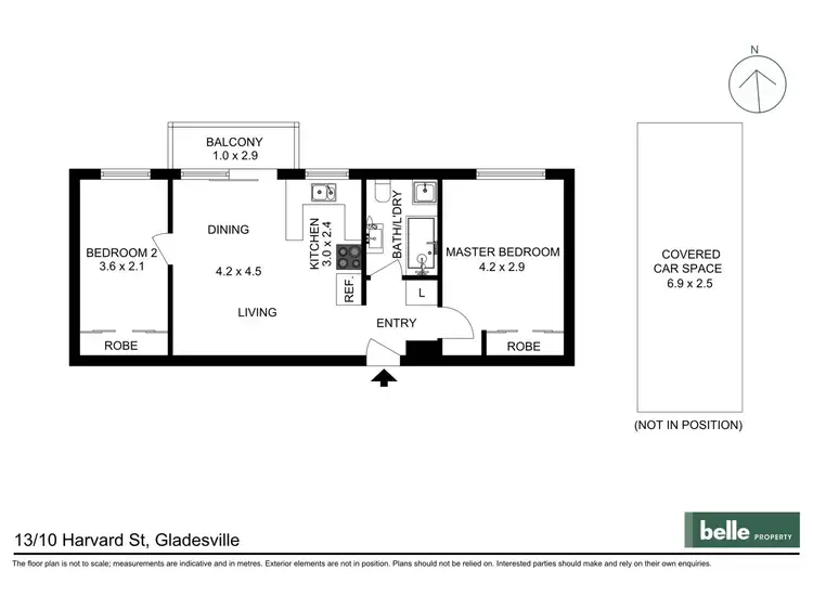 Floorplan of Homely apartment listing, 13/10 Harvard Street, Gladesville NSW 2111