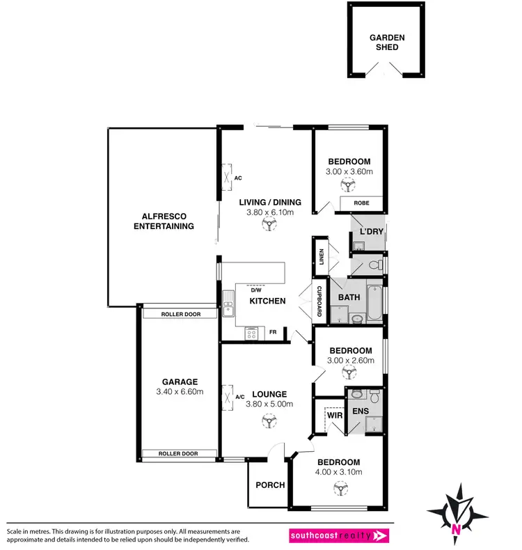 Floorplan of Homely house listing, 5 Wakefield Drive, Goolwa North SA 5214