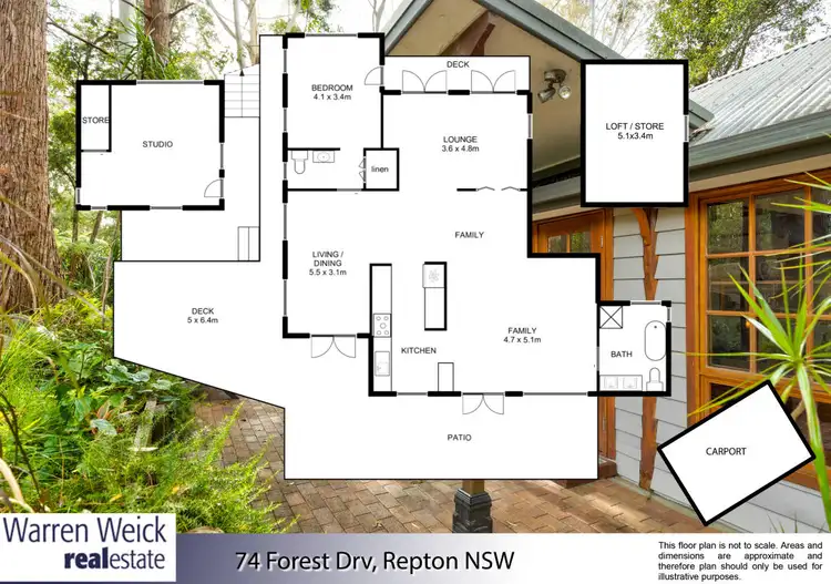 Floorplan of Homely house listing, 74 Forest Drive, Repton NSW 2454
