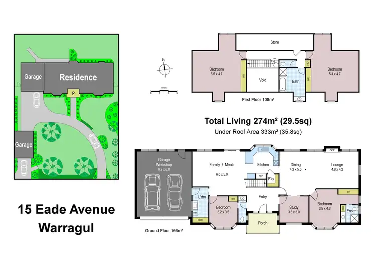 Floorplan of Homely house listing, 15 Eade Avenue, Warragul VIC 3820