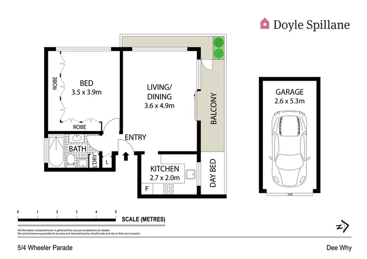 Floorplan of Homely unit listing, 5/4 Wheeler Parade, Dee Why NSW 2099