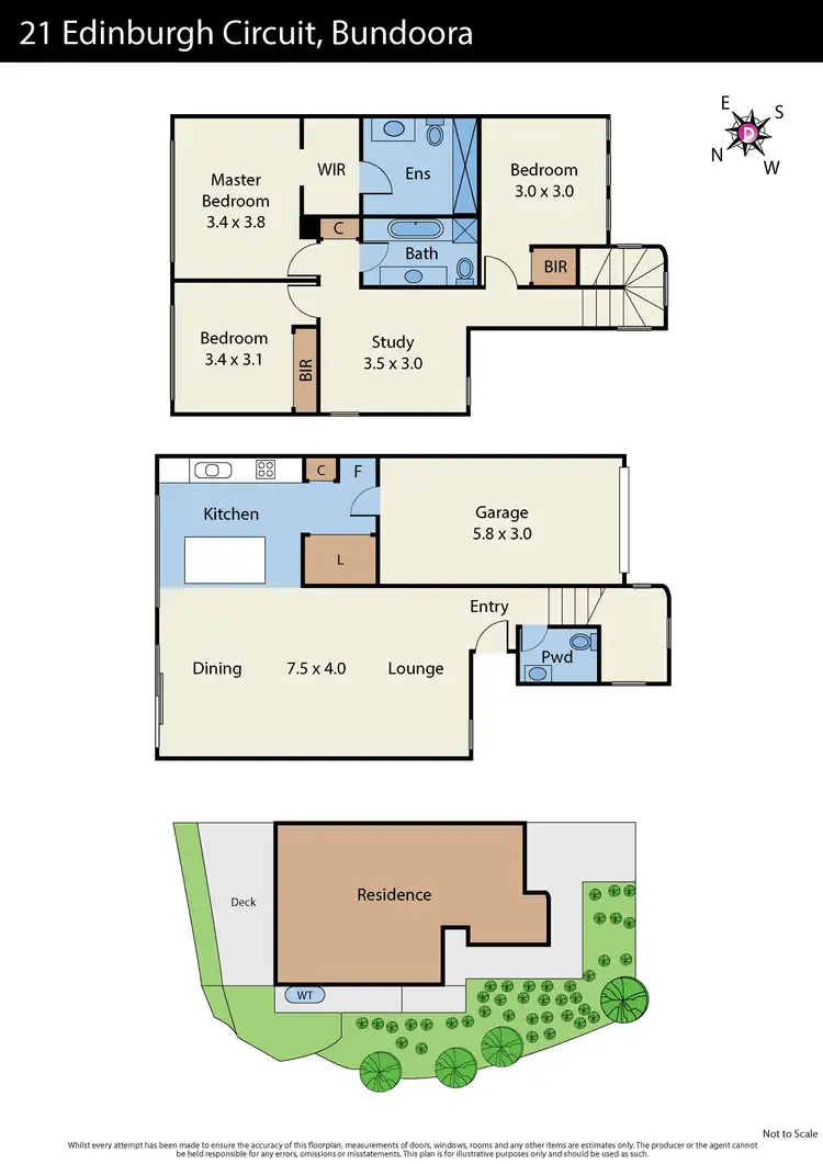 Floorplan of Homely house listing, 21 Edinburgh Circuit, Bundoora VIC 3083
