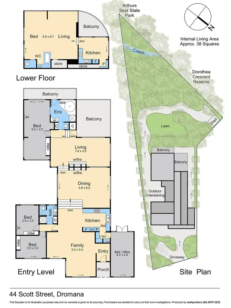 Floorplan of Homely house listing, 44 Scott Street, Dromana VIC 3936