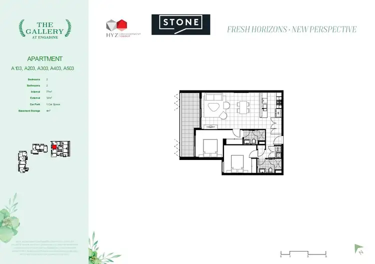 Floorplan of Homely apartment listing, A303/1081 Old Princes Highway, Engadine NSW 2233