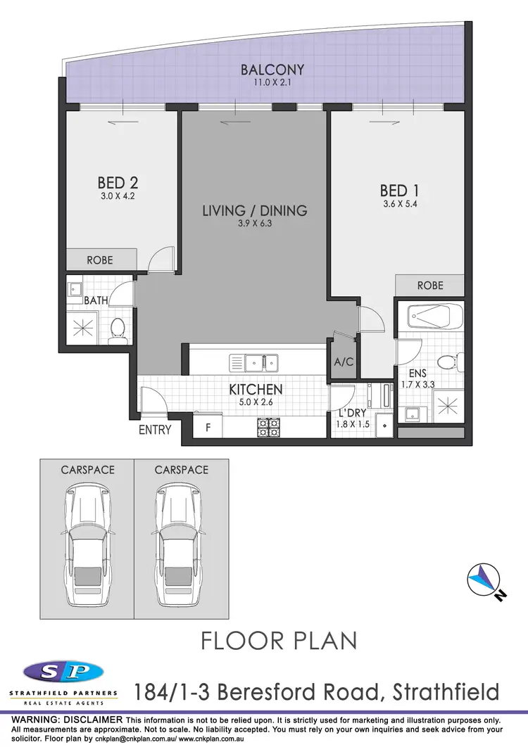 Floorplan of Homely apartment listing, 184/1-3 Beresford Road, Strathfield NSW 2135