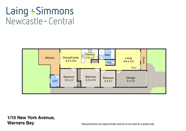 Floorplan of Homely house listing, 1/10 New York Avenue, Warners Bay NSW 2282