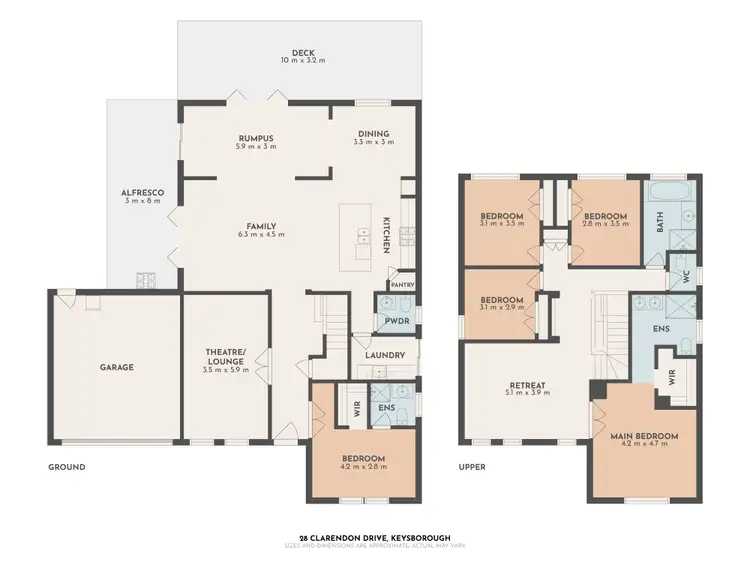 Floorplan of Homely house listing, 28 Clarendon Drive, Keysborough VIC 3173