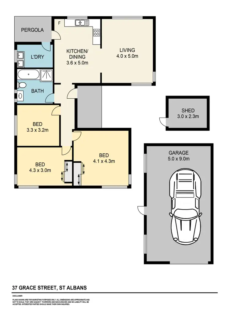 Floorplan of Homely house listing, 37 Grace Street, St Albans VIC 3021