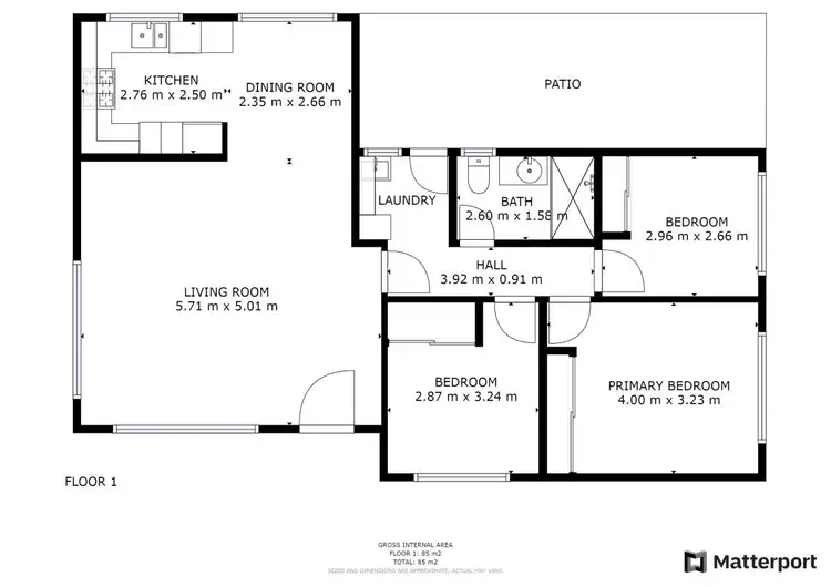 Floorplan of Homely house listing, 1/11 Driftwood Court, Narre Warren VIC 3805
