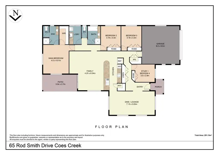 Floorplan of Homely house listing, 65 Rod Smith Drive, Coes Creek QLD 4560
