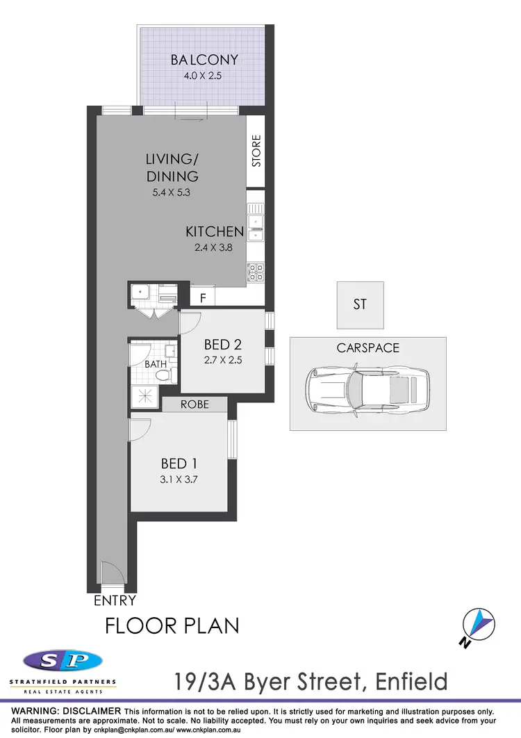 Floorplan of Homely apartment listing, 19/3a Byer Street, Enfield NSW 2136