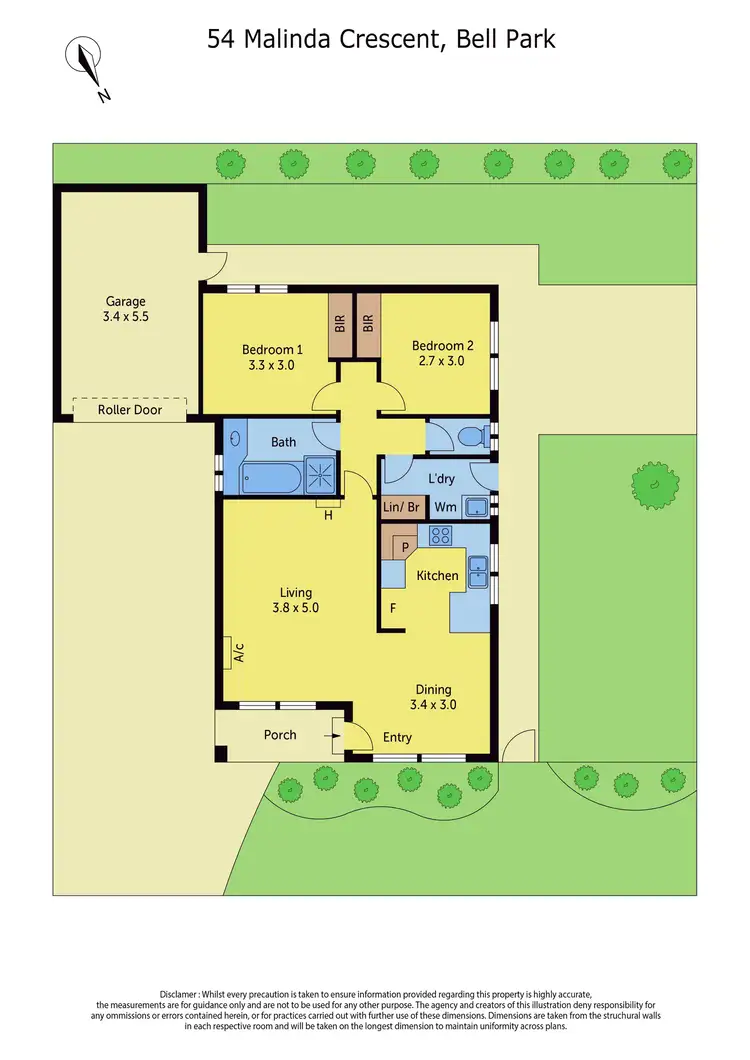 Floorplan of Homely unit listing, 54 Malinda Crescent, Bell Park VIC 3215