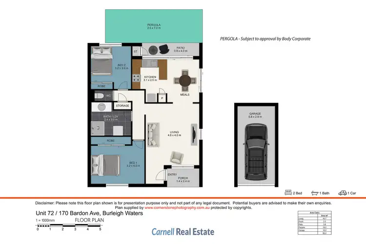 Floorplan of Homely unit listing, 72/170 Bardon Avenue, Burleigh Waters QLD 4220