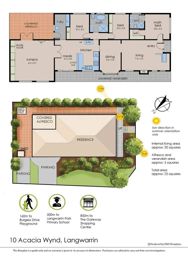 Floorplan of Homely house listing, 10 Acacia Wynd, Langwarrin VIC 3910