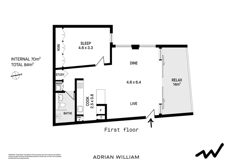 Floorplan of Homely apartment listing, 9/86 Cope Street, Waterloo NSW 2017